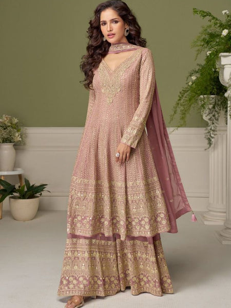 Light-Link Embroidery Real Georgette Salwar Suit