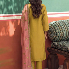 Yellow Organza Fancy Zari Party Wear Suit