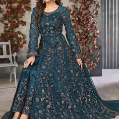 Rama Net Embroidered Anarkali Suit