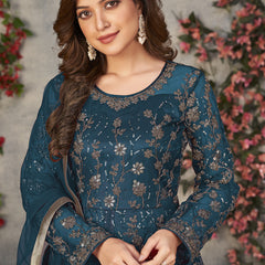 Rama Net Embroidered Anarkali Suit