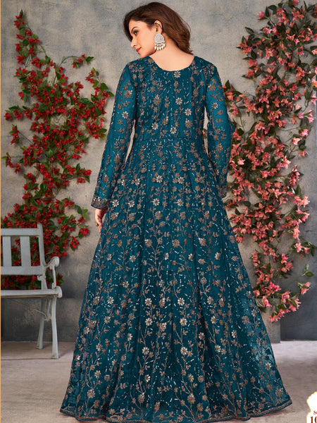 Rama Net Embroidered Anarkali Suit