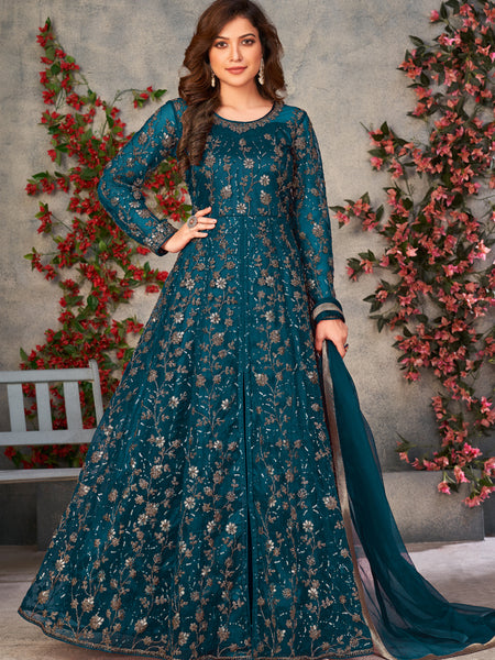 Rama Net Embroidered Anarkali Suit