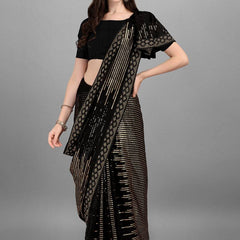 Black Golden Heavy Georgette Sequence Embroidery Saree