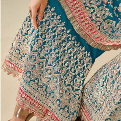 Rama Premium Chinon Embroidered Palazzo Suit